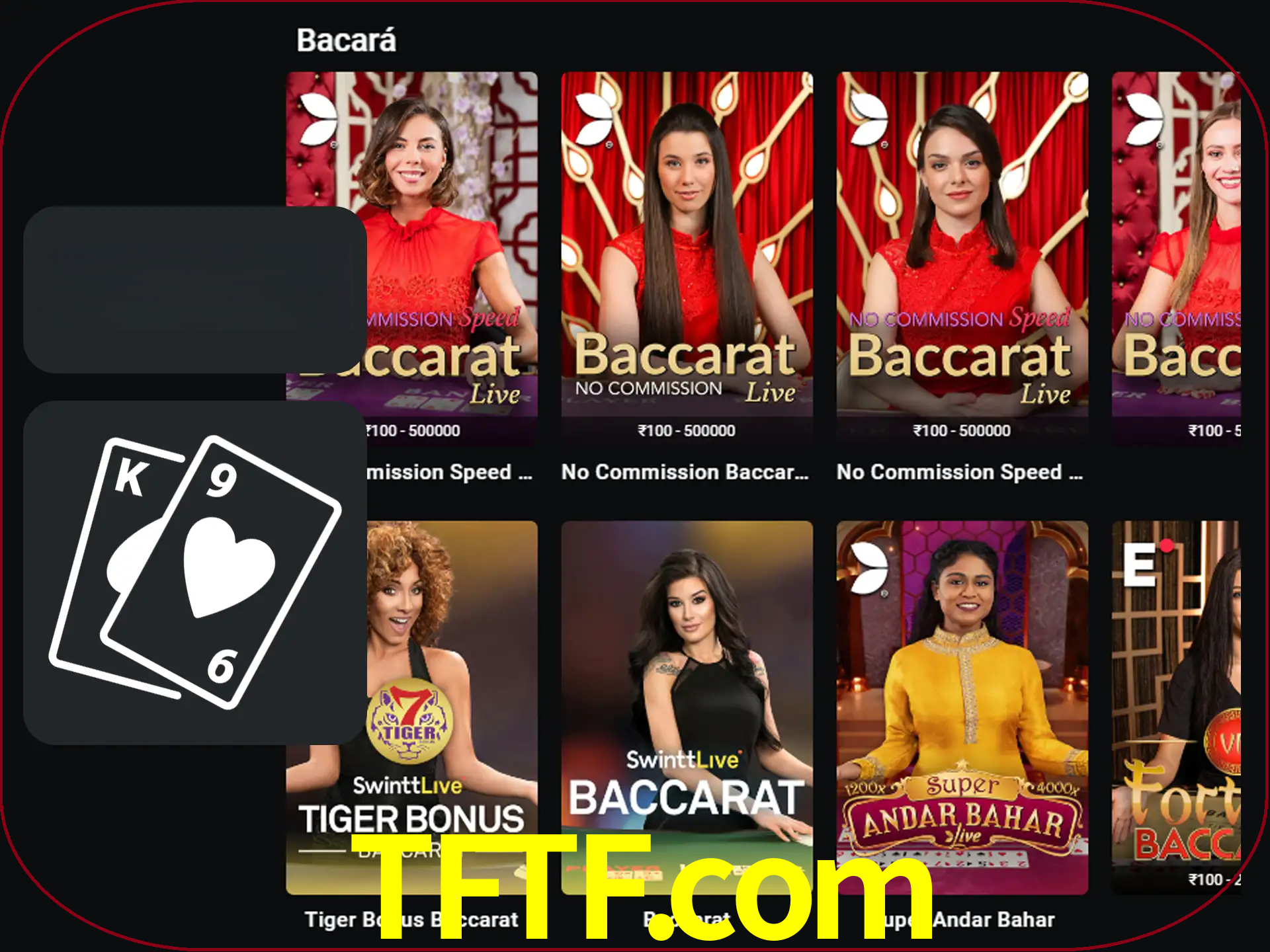 Ganhe muito dinheiro jogando jogos de bacará.